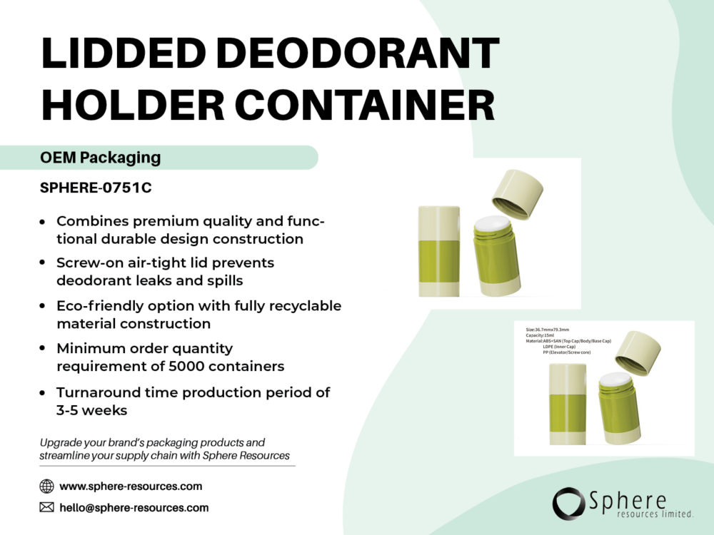 LIDDED DEODORANT HOLDER CONTAINER Social Graphic