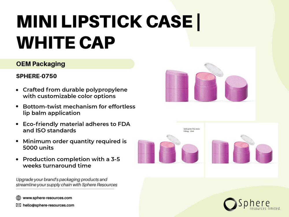MINI LIPSTICK CASE | WHITE CAP Social Graphic