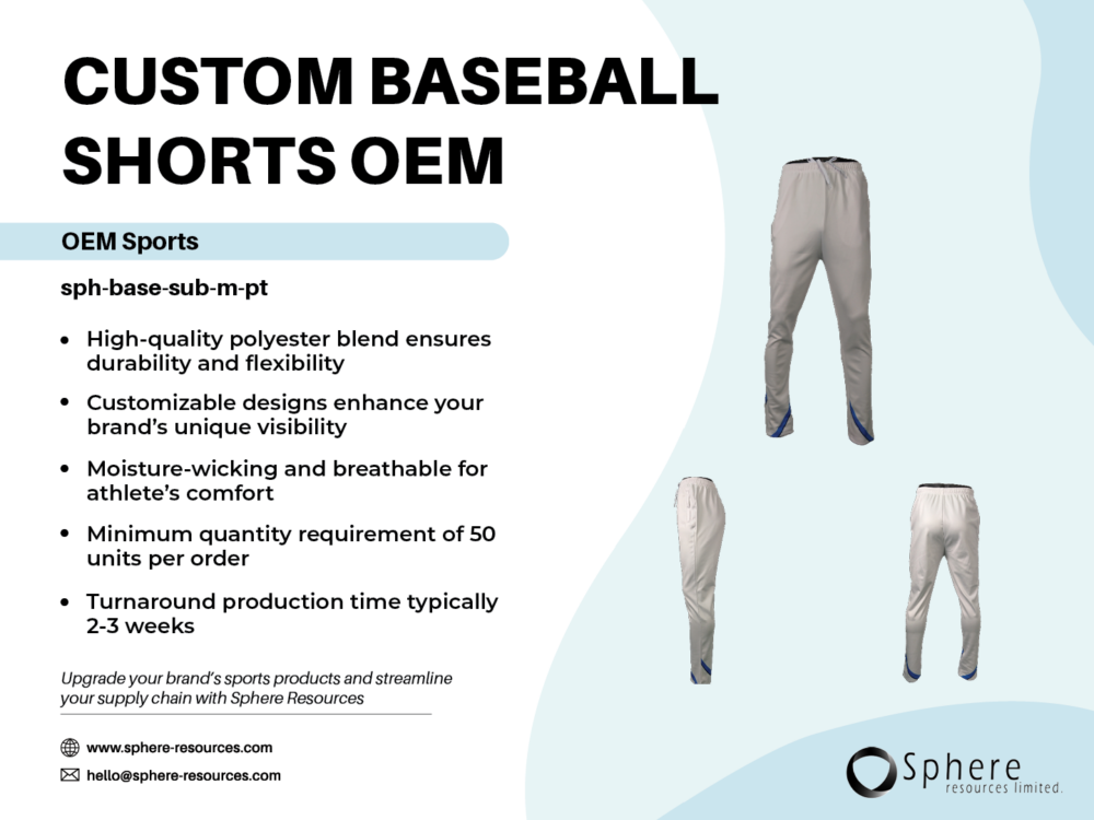 CUSTOM BASEBALL SHORTS OEM social graphic