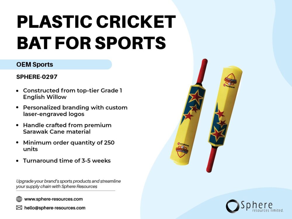 PLASTIC CRICKET BAT FOR SPORTS SOCIAL GRAPHIC