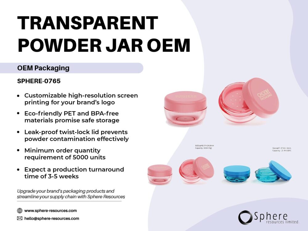 TRANSPARENT POWDER JAR OEM Social Graphic