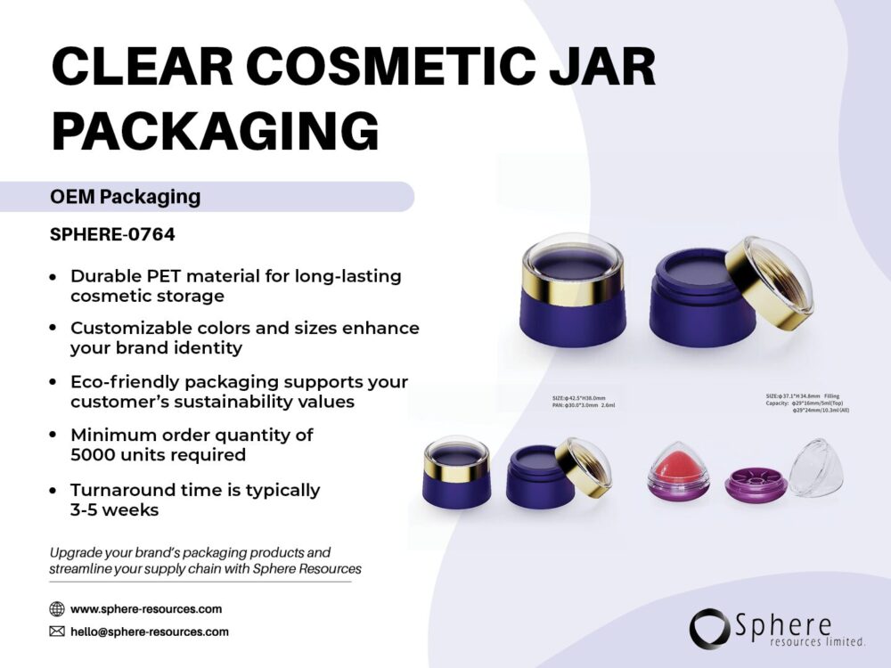 CLEAR COSMETIC JAR PACKAGING Social Graphic