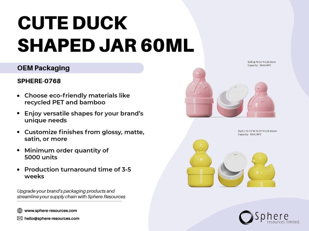 CUTE DUCK SHAPED JAR 60ML Social Graphic