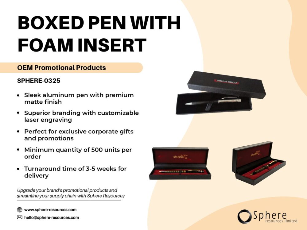 BOXED PEN WITH FOAM INSERT SOCIAL GRAPHIC