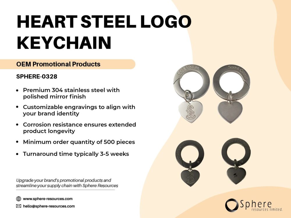 HEART STEEL LOGO KEYCHAIN SOCIAL GRAPHIC