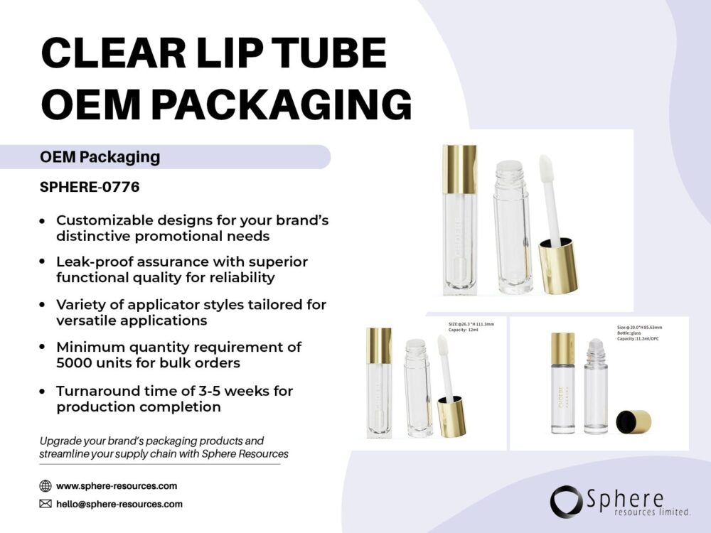 CLEAR LIP TUBE OEM PACKAGING Social Graphic