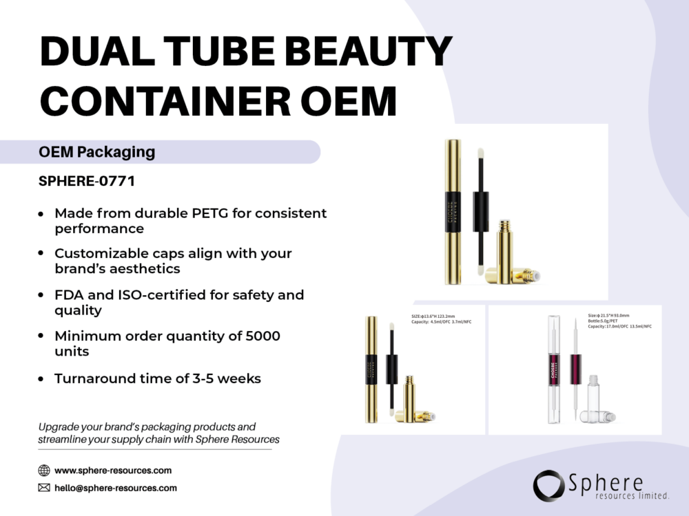 DUAL TUBE BEAUTY CONTAINER OEM Social Graphic