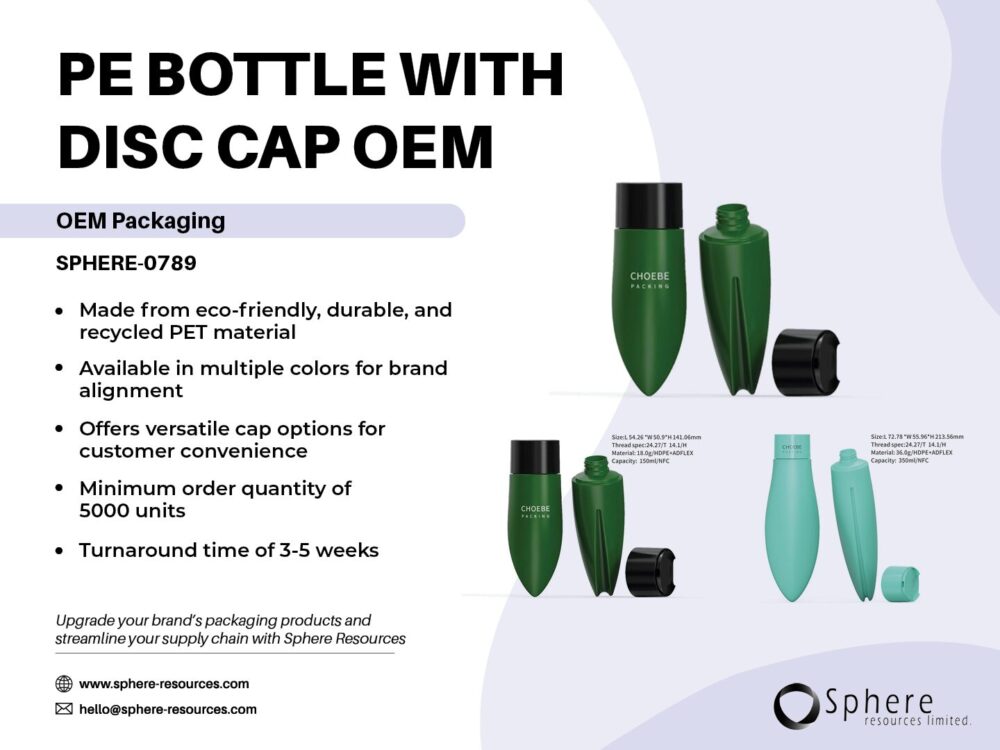 PE BOTTLE WITH DISC CAP OEM Social Graphic