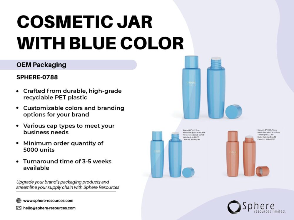 COSMETIC JAR WITH BLUE COLOR Social Graphic