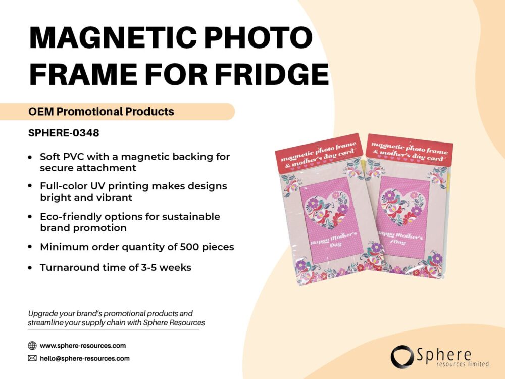 MAGNETIC PHOTO FRAME FOR FRIDGE SOCIAL GRAPHIC