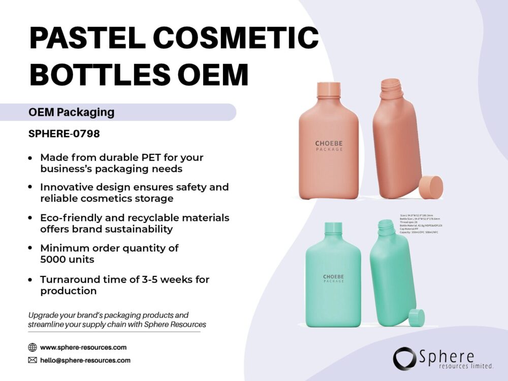 PASTEL COSMETIC BOTTLES OEM Social Graphic
