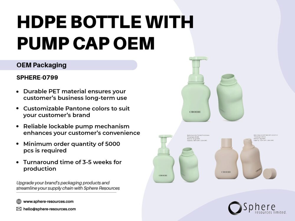 HDPE BOTTLE WITH PUMP CAP OEM Social Graphic
