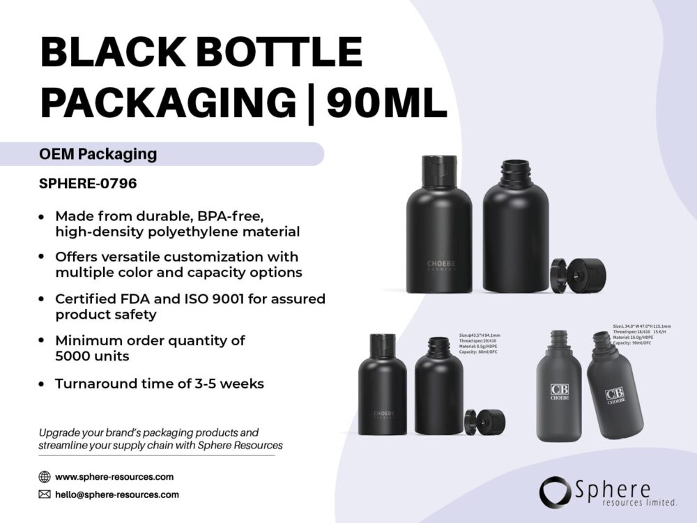 BLACK BOTTLE PACKAGING | 90ML Social Graphic