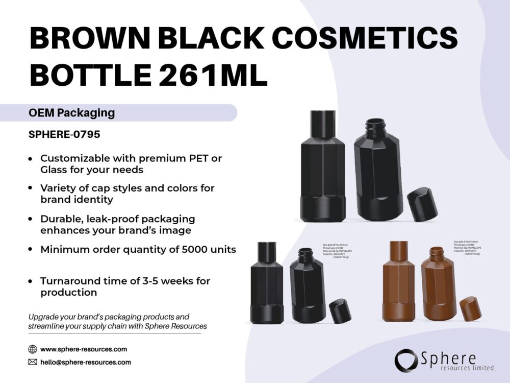 BROWN BLACK COSMETICS BOTTLE 261 ML Social Graphic