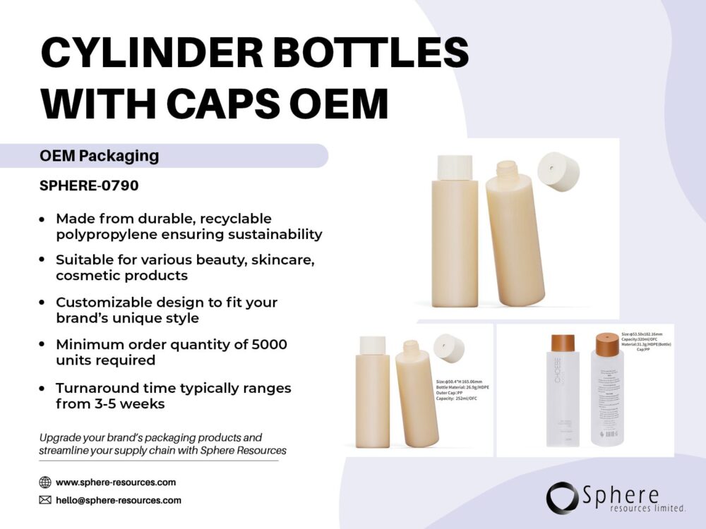 CYLINDER BOTTLES WITH CAPS OEM Social Graphic
