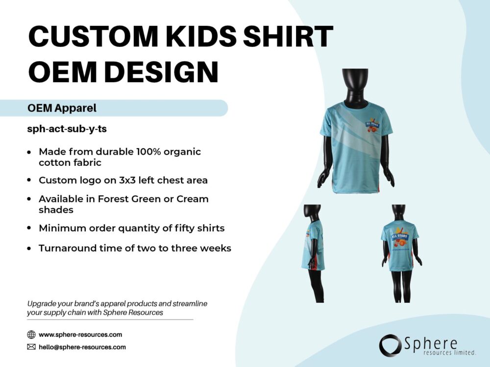 CUSTOM KIDS SHIRT OEM DESIGN social graphic