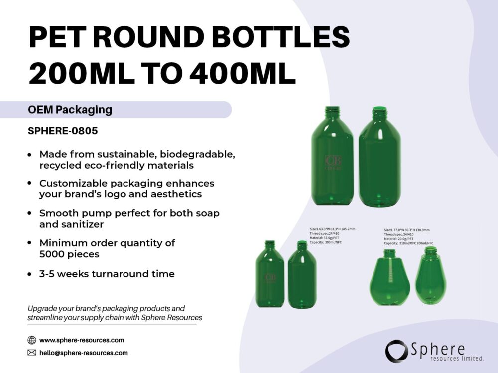 PET ROUND BOTTLES 200ML TO 400ML Social Graphic