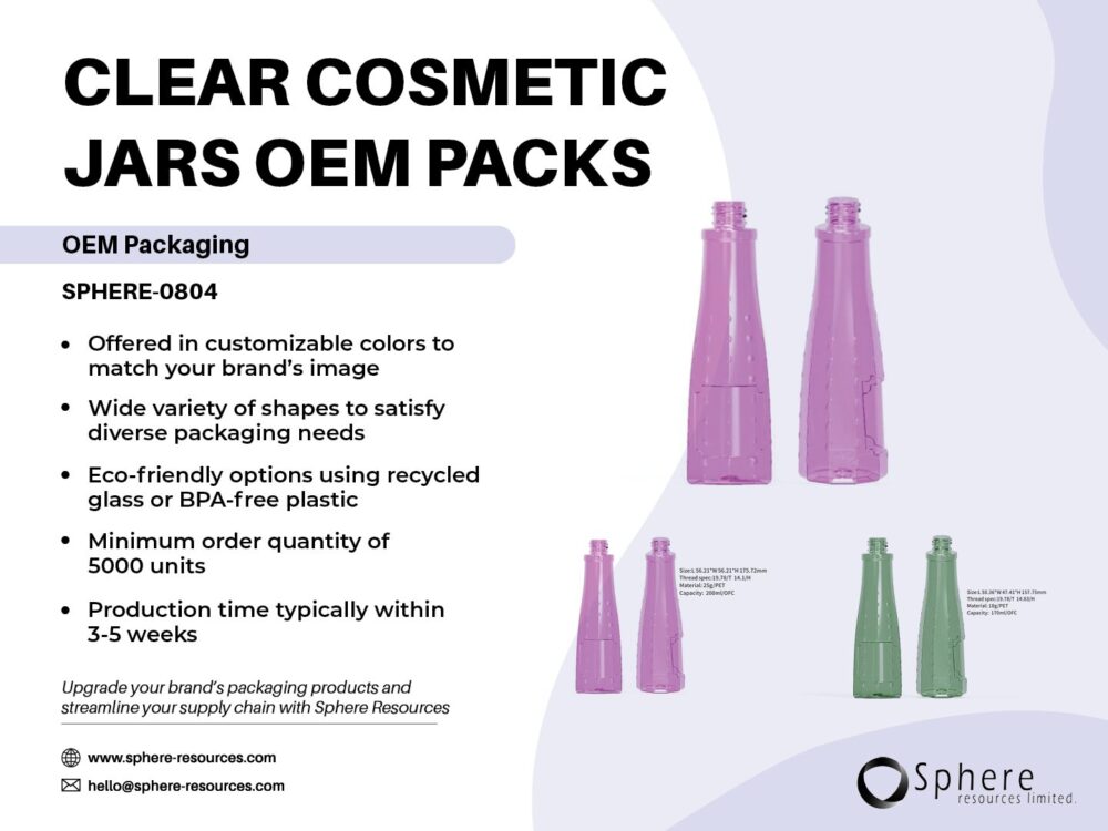 CLEAR COSMETIC JARS OEM PACKS Social Graphic