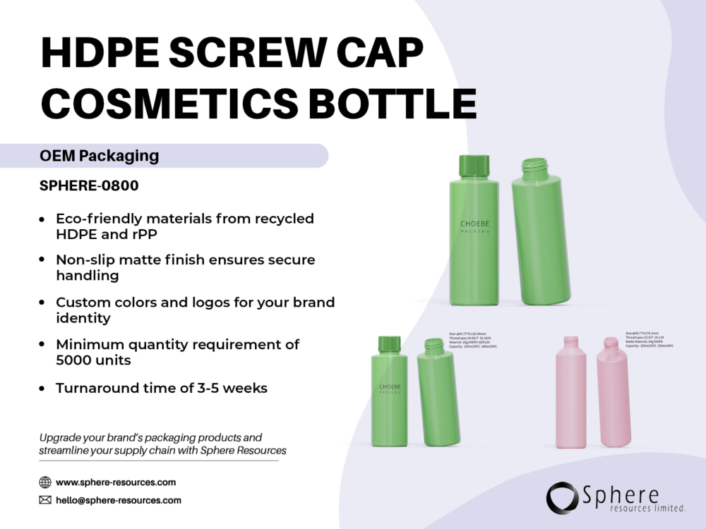HDPE SCREW CAP COSMETICS BOTTLE Social Graphic