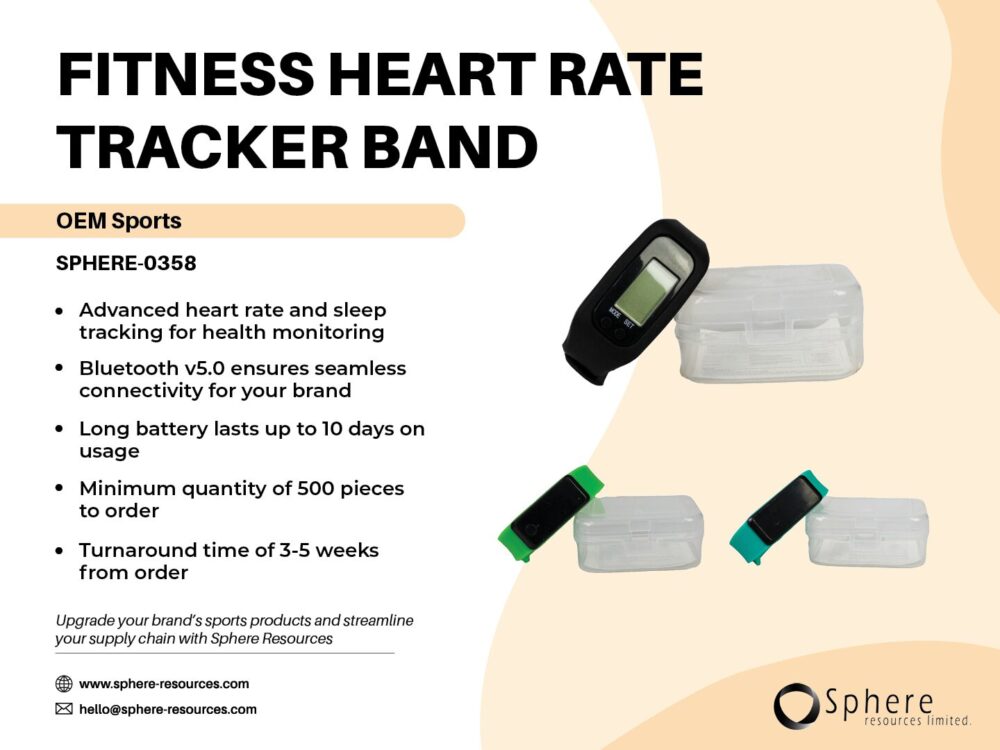 FITNESS HEART RATE TRACKER BAND SOCIAL GRAPHIC