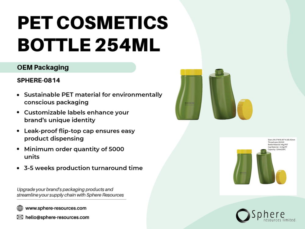 PET COSMETICS BOTTLE 254ML Social Graphic
