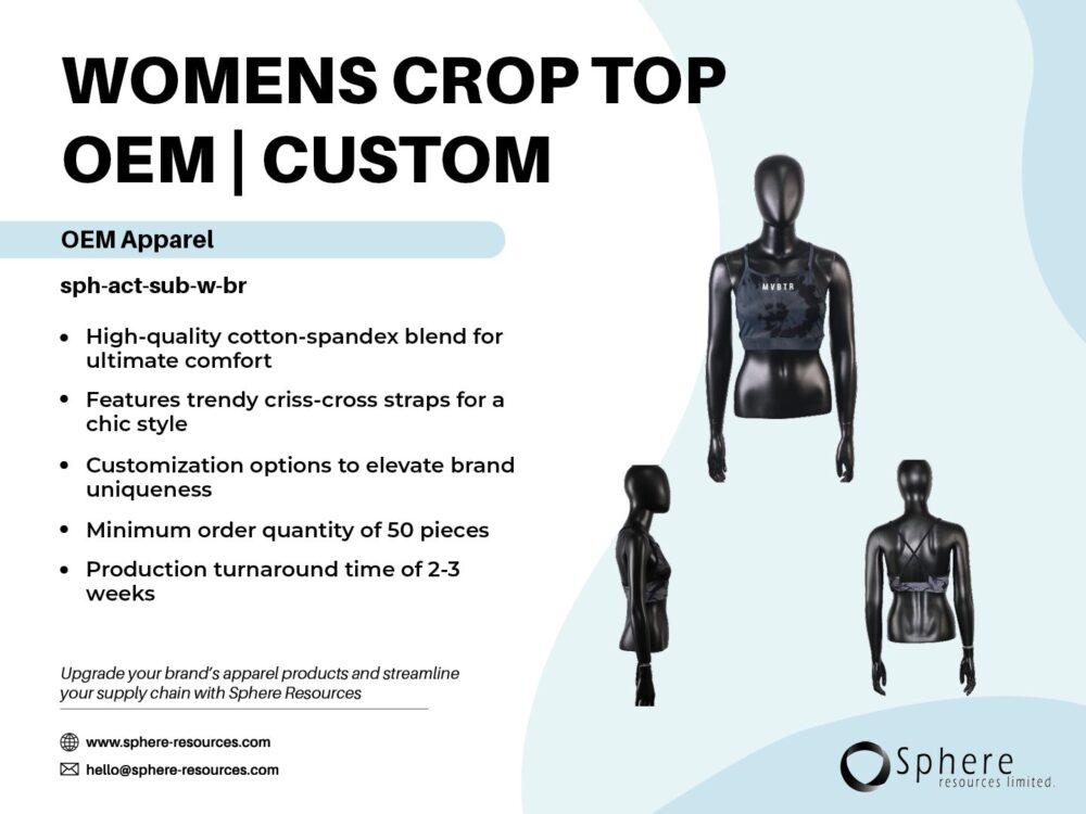 WOMENS CROP TOP OEM I CUSTOM social graphic