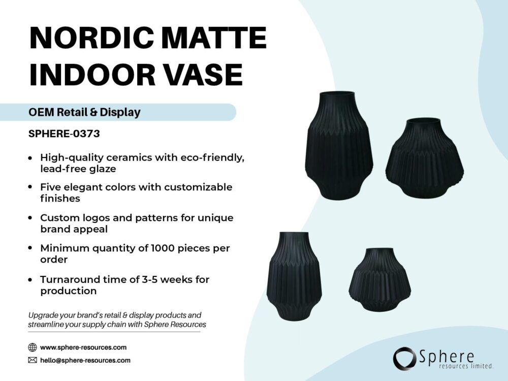 NORDIC MATTE INDOOR VASE SOCIAL GRAPHIC