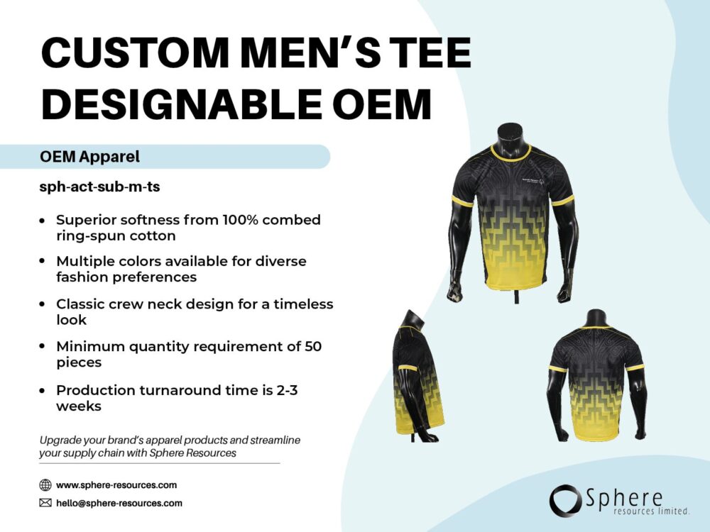 CUSTOM MEN'S TEE DESIGNABLE OEM social graphic