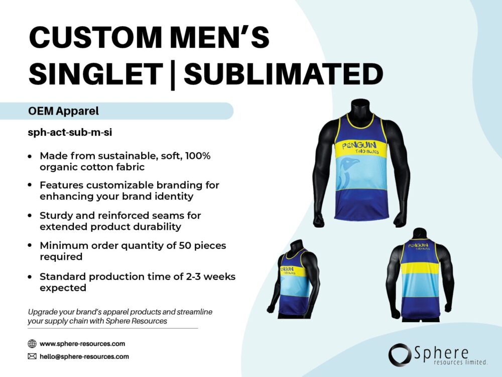 CUSTOM MEN'S SINGLET I SUBLIMATED social graphic