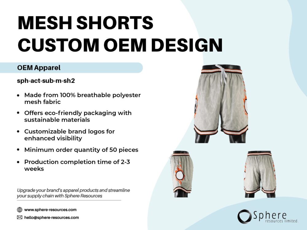 MESH SHORTS CUSTOM OEM DESIGN social graphic