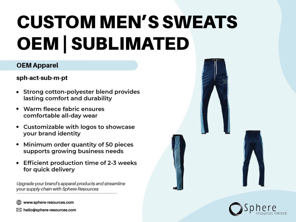 CUSTOM MEN'S SWEATS OEM I SUBLIMATED social graphic