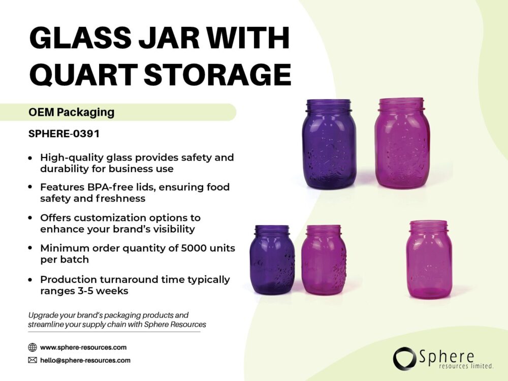 GLASS JAR WITH QUART STORAGE SOCIAL GRAPHIC