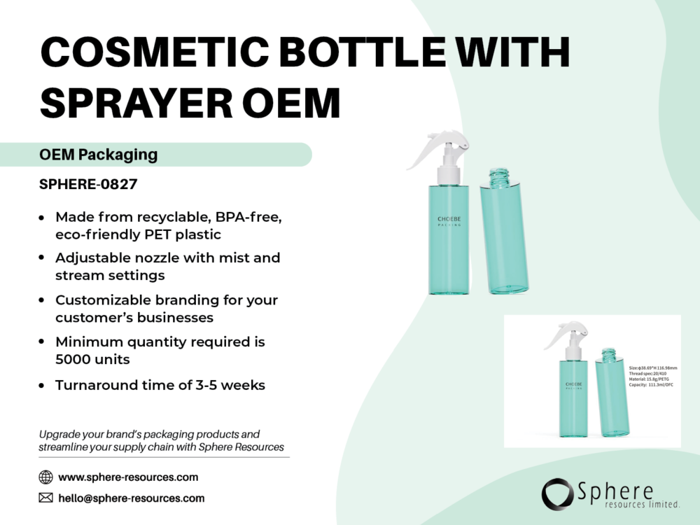 COSMETIC BOTTLE WITH SPRAYER OEM Social Graphic