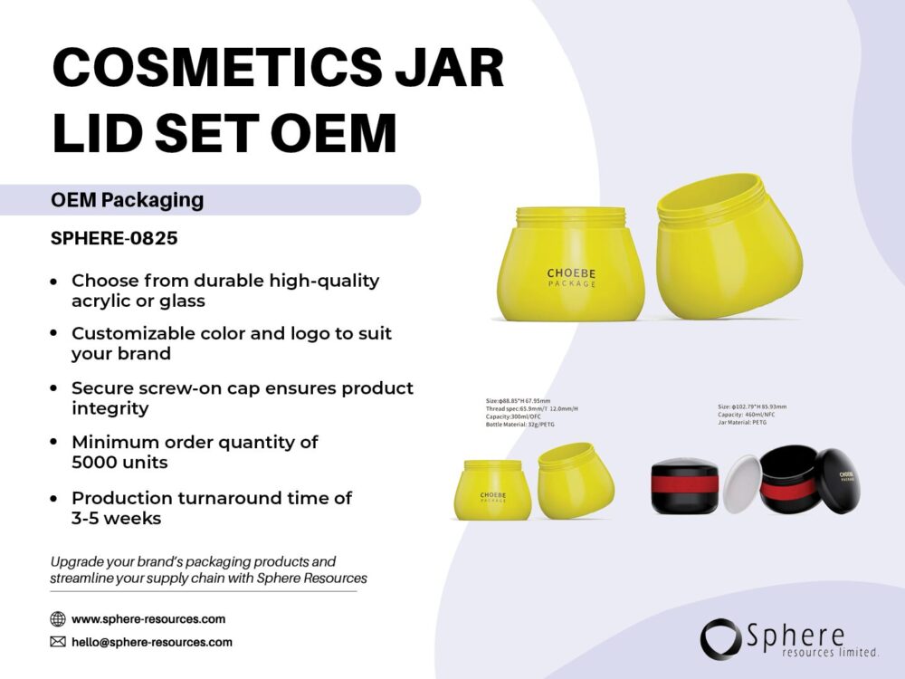 COSMETICS JAR LID SET OEM Social Graphic