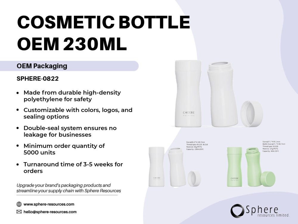COSMETIC BOTTLE OEM 230ML Social Graphic
