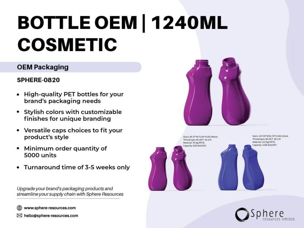BOTTLE OEM | 1240ML COSMETIC Social Graphic