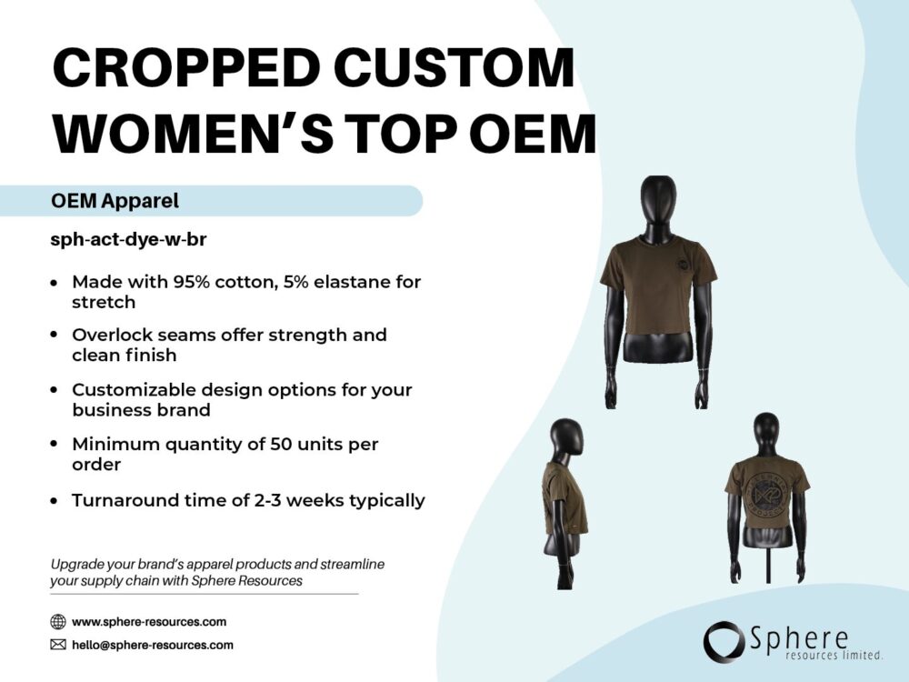 CROPPED CUSTOM WOMEN'S TOP OEM social graphic