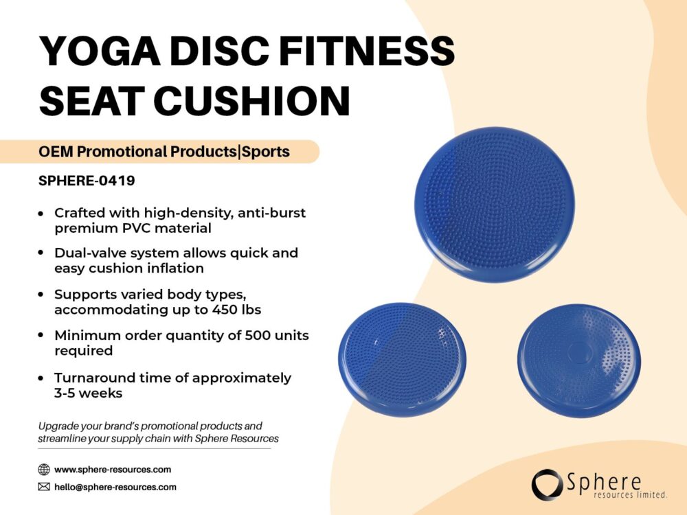 YOGA DISC FITNESS SEAT CUSHION SOCIAL GRAPHIC