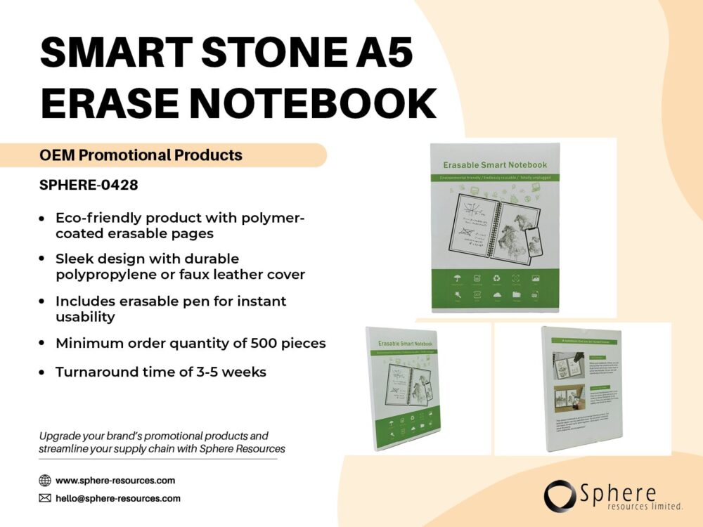 SMART STONE A5 ERASE NOTEBOOK SOCIAL GRAPHIC