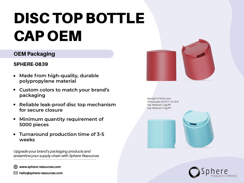 DISC TOP BOTTLE CAP OEM Social Graphic