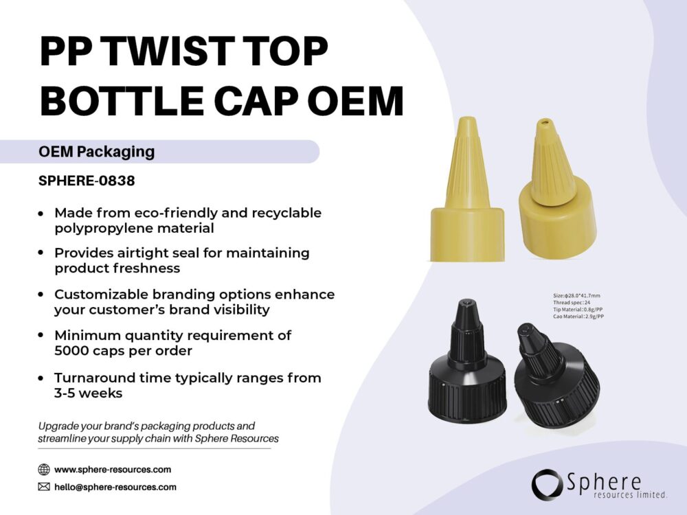 PP TWIST TOP BOTTLE CAP OEM Social Graphic