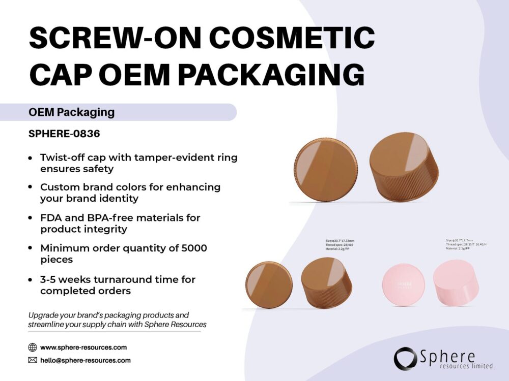SCREW-ON COSMETIC CAP OEM PACKAGING Social Graphic