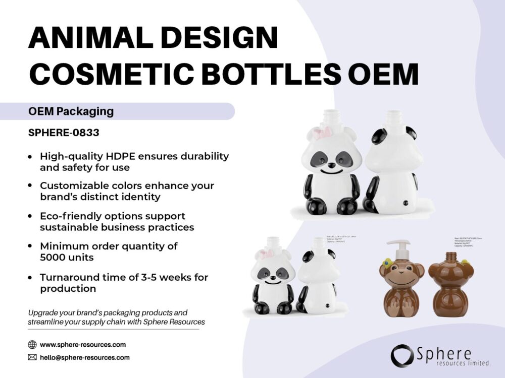 ANIMAL DESIGN COSMETIC BOTTLES OEM Social Graphic