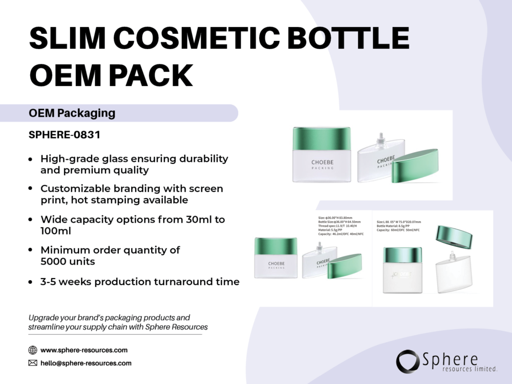 SLIM COSMETIC BOTTLE OEM PACK Social Graphic