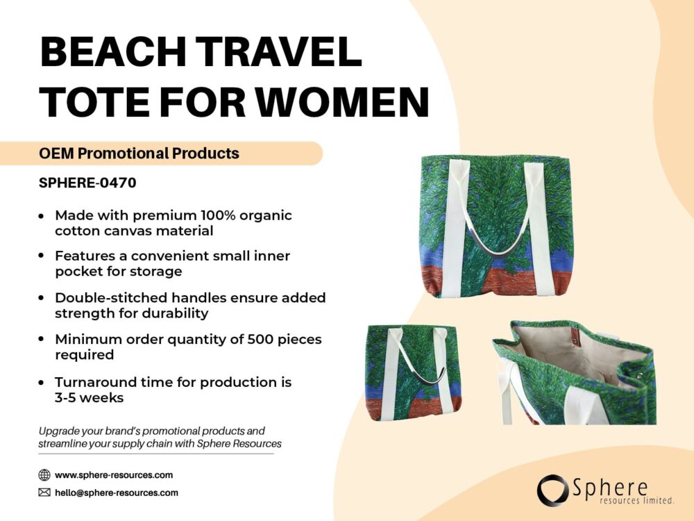 BEACH TRAVEL TOTE FOR WOMEN SOCIAL GRAPHIC