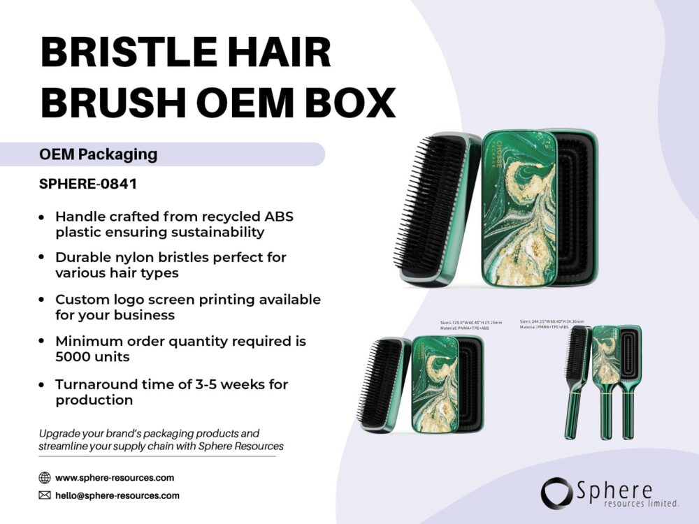 BRISTLE HAIR BRUSH OEM BOX Social Graphic