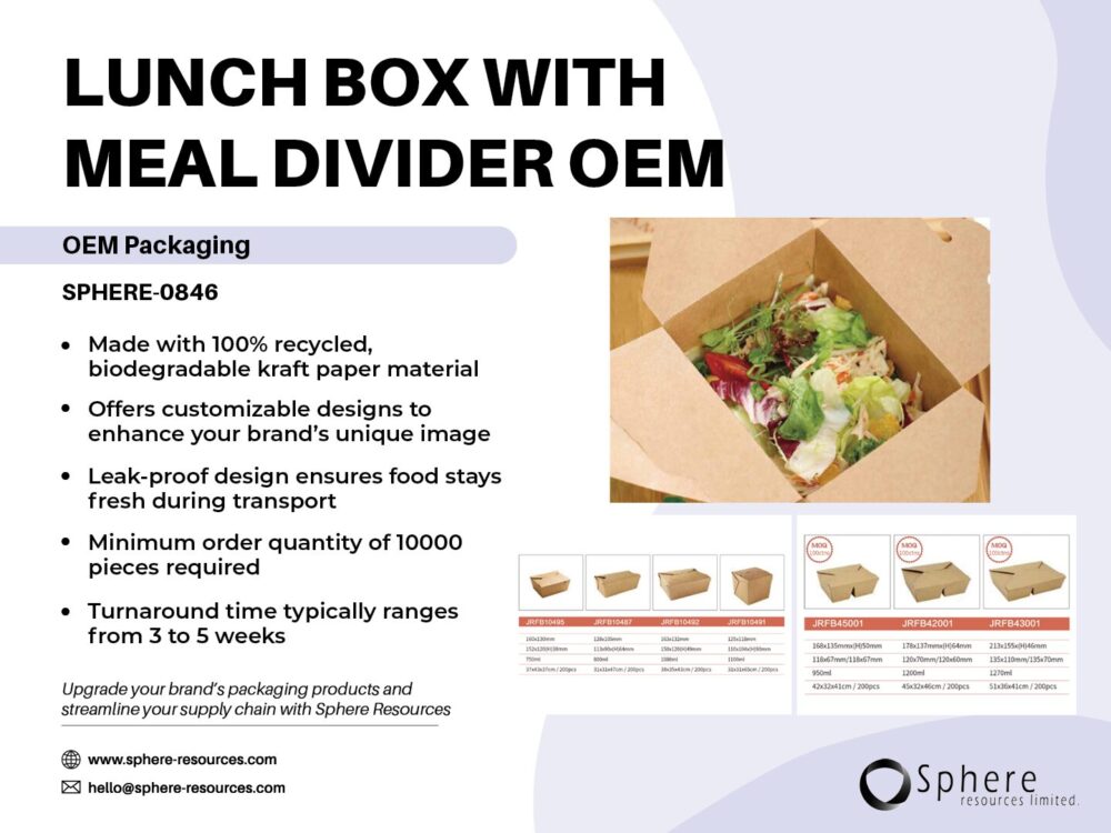 LUNCH BOX WITH MEAL DIVIDER OEM Social Graphic