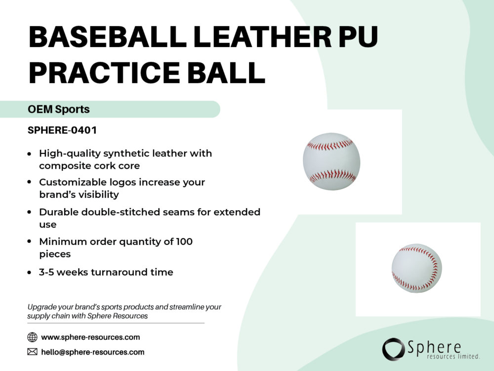 BASEBALL LEATHER PU PRACTICE BALL social graphic