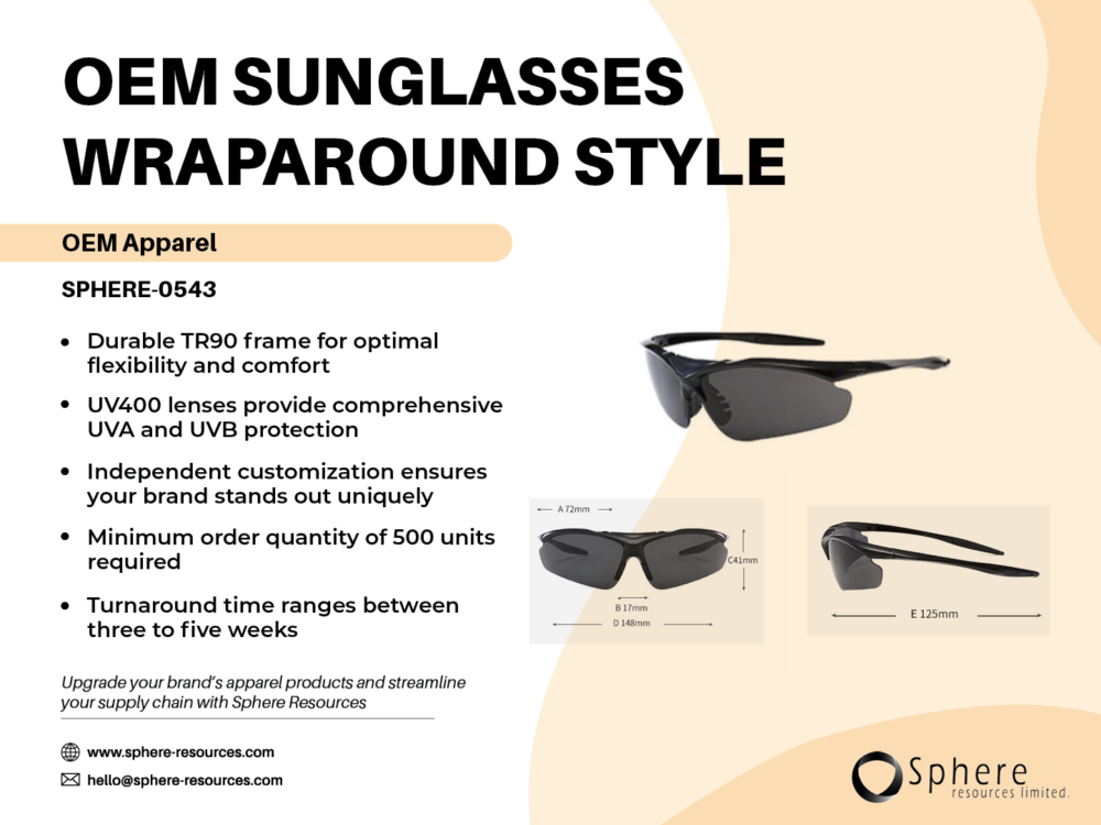 OEM SUNGLASSES WRAPAROUND STYLE SOCIAL GRAPHIC