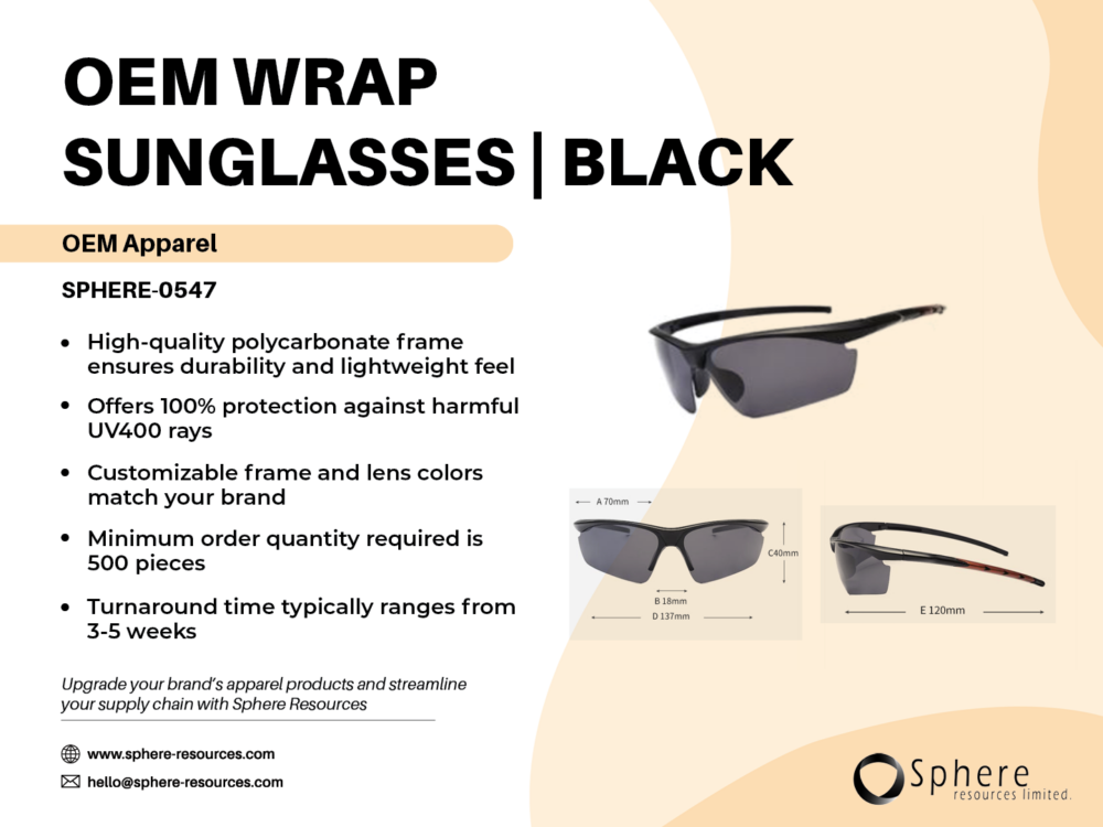 OEM WRAP SUNGLASSES I BLACK SOCIAL GRAPHIC